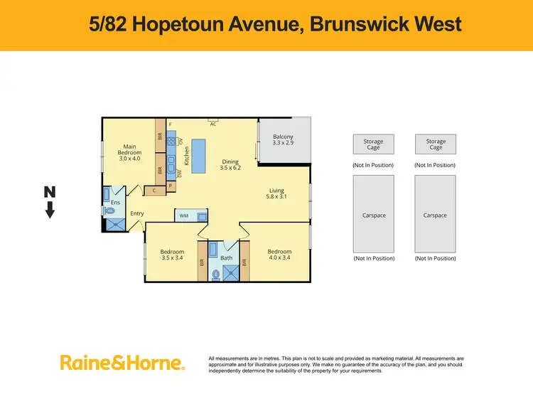 Floorplan of Homely apartment listing, 5/82 Hopetoun Avenue, Brunswick West VIC 3055