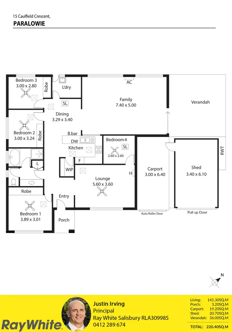 Floorplan of Homely house listing, 15 Caulfield Crescent, Paralowie SA 5108