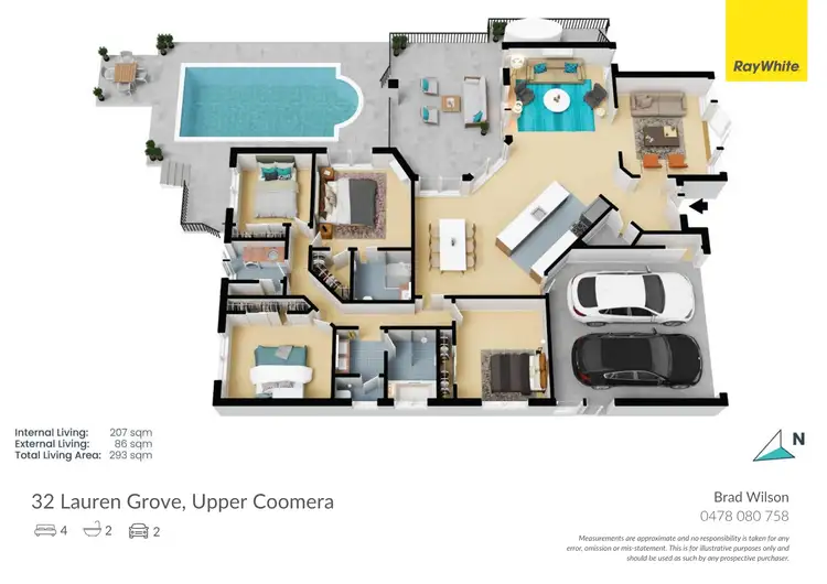 Floorplan of Homely house listing, 32 Lauren Grove, Upper Coomera QLD 4209