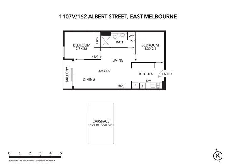 Floorplan of Homely apartment listing, 1107V/162 Albert Street, East Melbourne VIC 3002