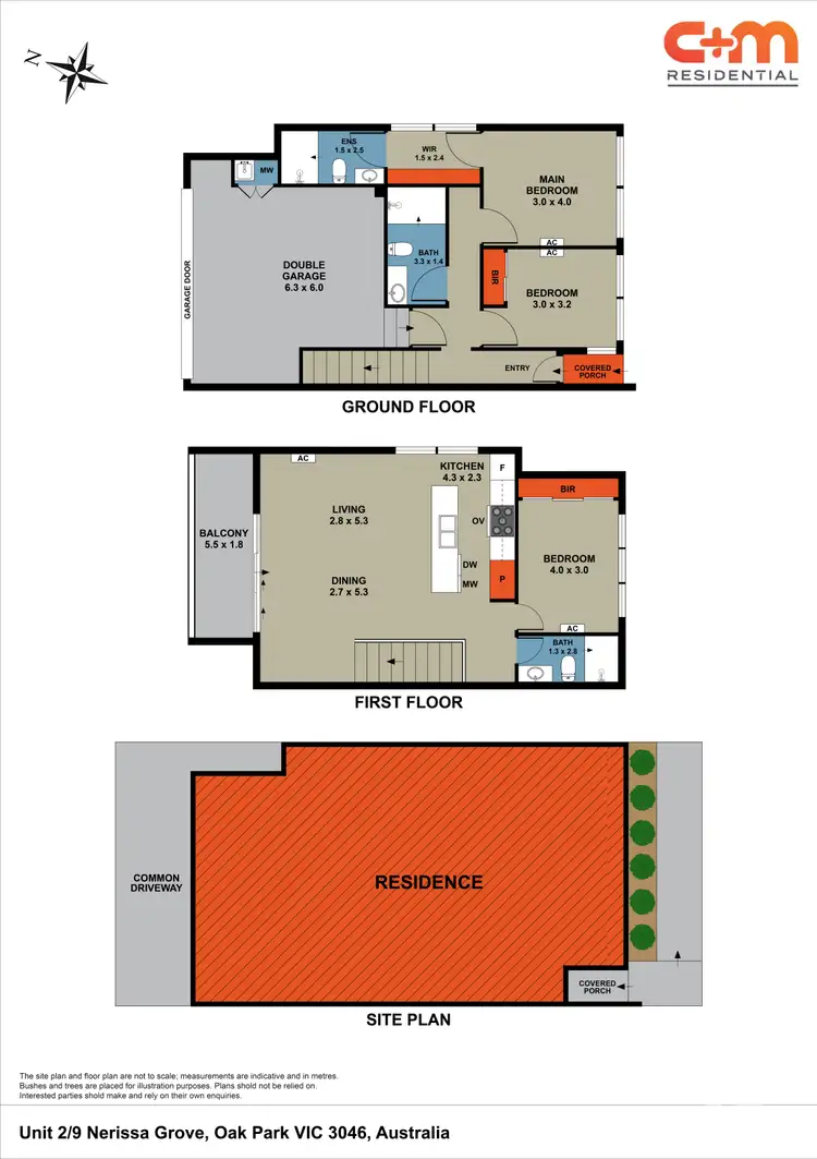 Floorplan of Homely townhouse listing, 2/9-11 Nerissa Grove, Oak Park VIC 3046