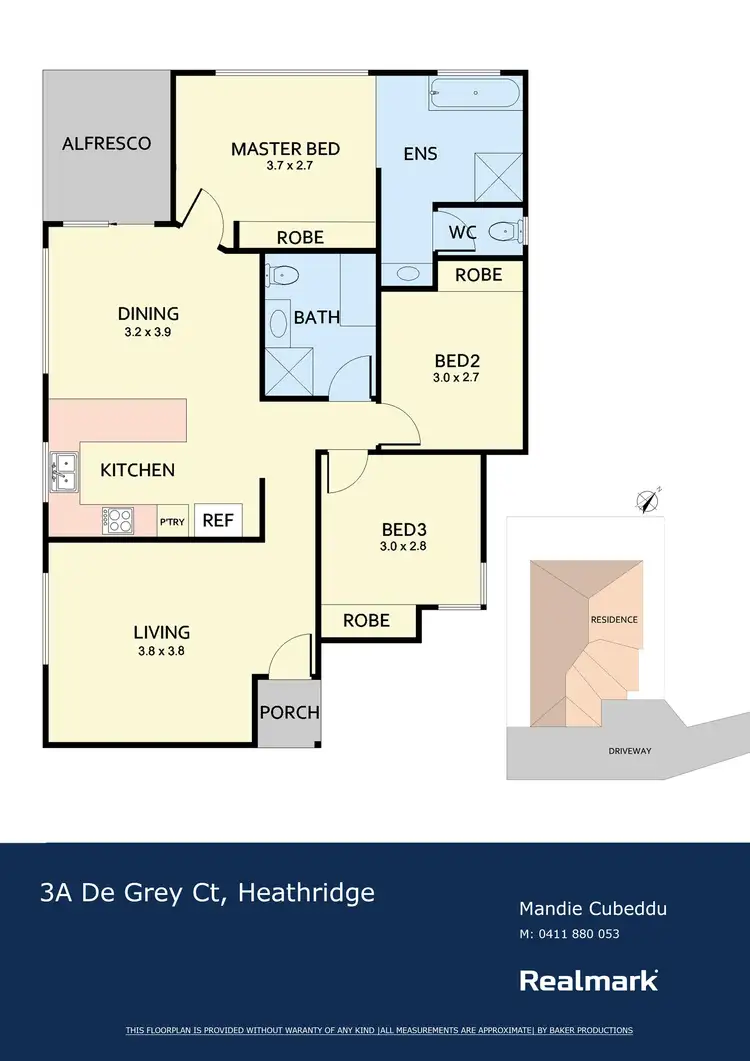 Floorplan of Homely house listing, 3A De Grey Court, Heathridge WA 6027