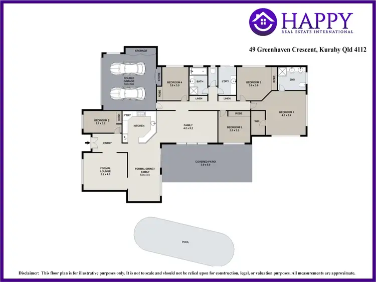 Floorplan of Homely house listing, 49 Greenhaven Crescent, Kuraby QLD 4112