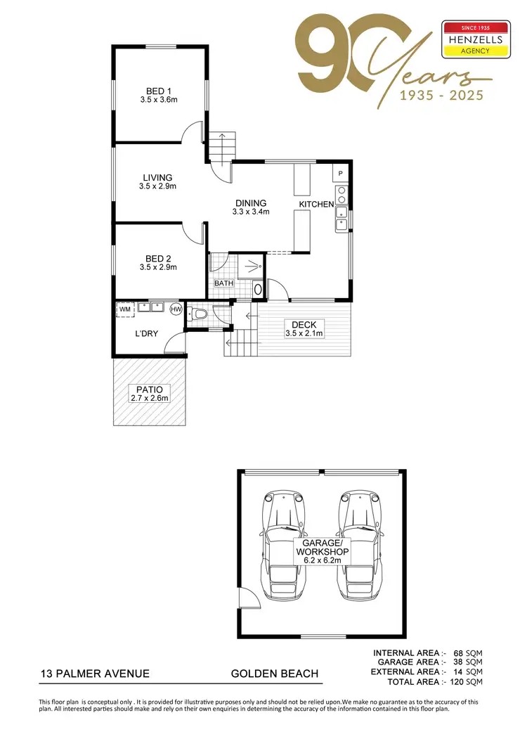 Floorplan of Homely house listing, 13 Palmer Avenue, Golden Beach QLD 4551