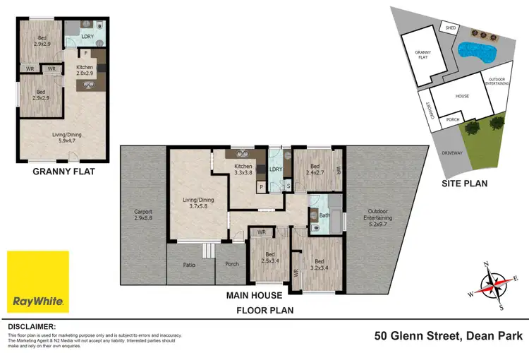 Floorplan of Homely house listing, 50 & 50a Glenn Street, Dean Park NSW 2761