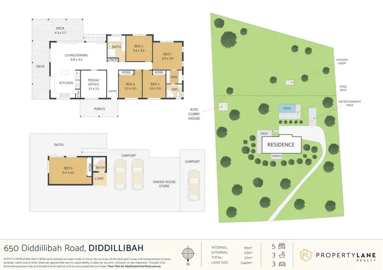Floorplan of Homely rural property listing, 650 Diddillibah Road, Diddillibah QLD 4559