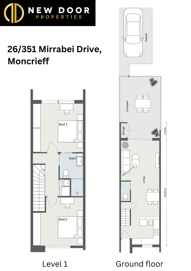 Floorplan of Homely townhouse listing, 26/351 Mirrabei Drive, Moncrieff ACT 2914