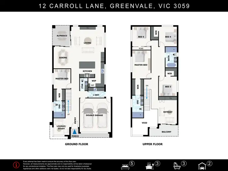 Floorplan of Homely house listing, 12 Carroll Lane, Greenvale VIC 3059