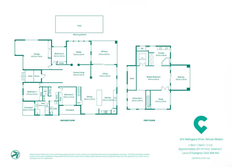 Floorplan of Homely house listing, 2/41 Mahogany Drive, Pelican Waters QLD 4551