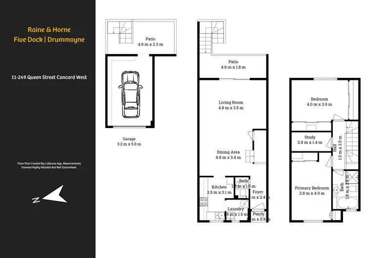 Floorplan of Homely townhouse listing, 11/249-251 Queen Street, Concord West NSW 2138