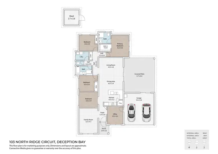 Floorplan of Homely house listing, 103 North Ridge Circuit, Deception Bay QLD 4508