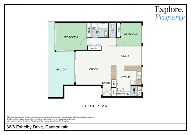Floorplan of Homely apartment listing, 36/6 Eshelby Drive, Cannonvale QLD 4802