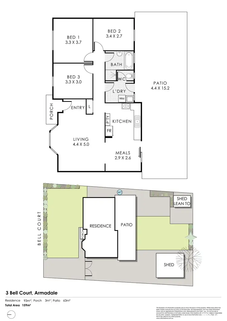 Floorplan of Homely house listing, 3 Bell Court, Armadale WA 6112