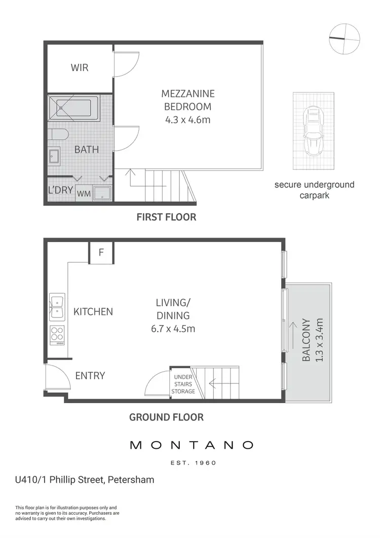 Floorplan of Homely apartment listing, 410/1 Phillip Street, Petersham NSW 2049