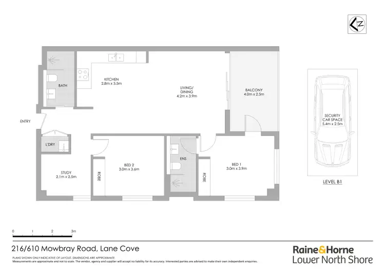 Floorplan of Homely apartment listing, 216/610 Mowbray Road, Lane Cove NSW 2066