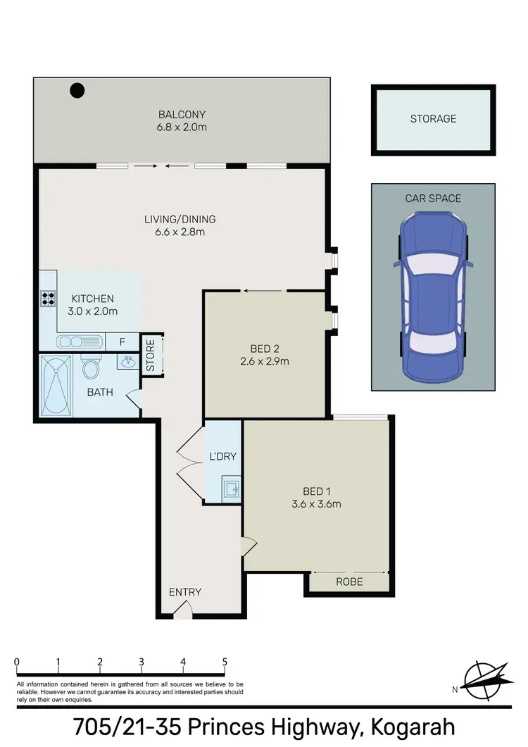 Floorplan of Homely apartment listing, 705/21-35 Princes Highway, Kogarah NSW 2217