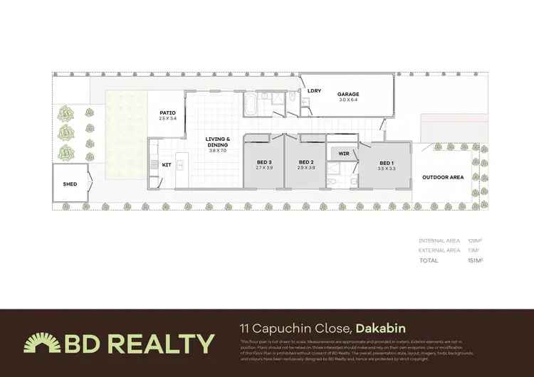 Floorplan of Homely house listing, 11 Capuchin Close, Dakabin QLD 4503