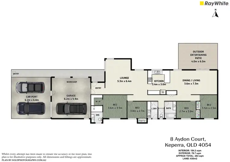Floorplan of Homely house listing, 8 Aydon Court, Keperra QLD 4054