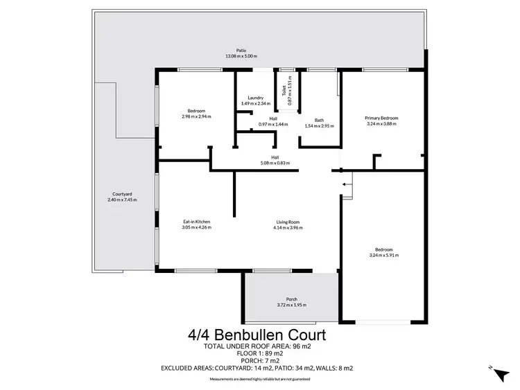 Floorplan of Homely unit listing, 4/4 Benbullen Court, Gympie QLD 4570