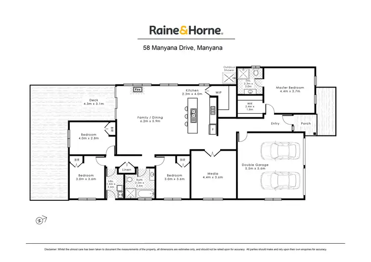 Floorplan of Homely house listing, 58 Manyana Drive, Manyana NSW 2539