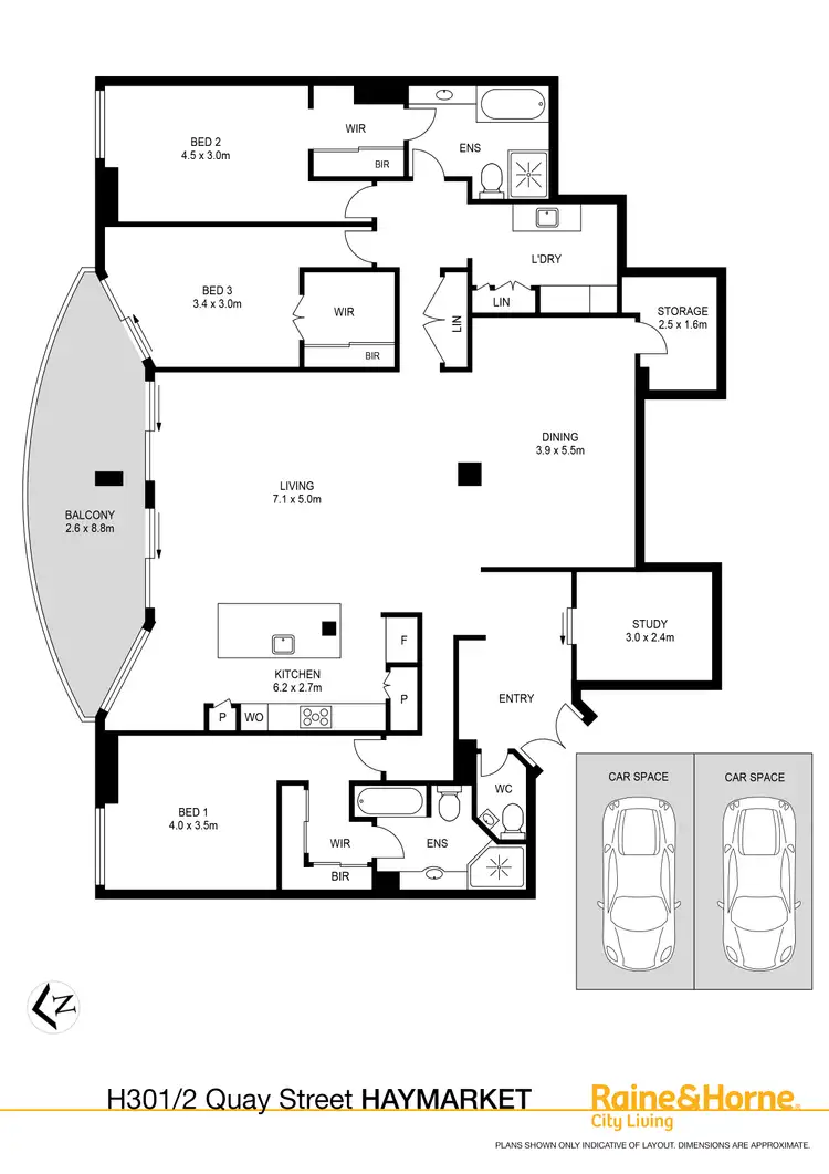 Floorplan of Homely apartment listing, H301/2 Quay Street, Haymarket NSW 2000