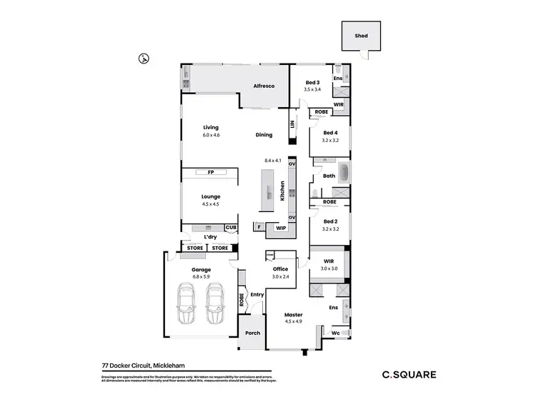 Floorplan of Homely house listing, 77 Docker Circuit, Mickleham VIC 3064