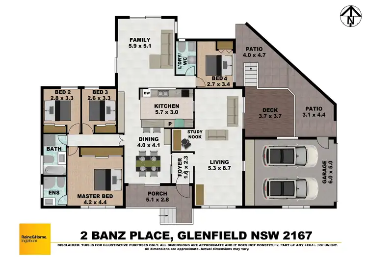 Floorplan of Homely house listing, 2 Banz Place, Glenfield NSW 2167