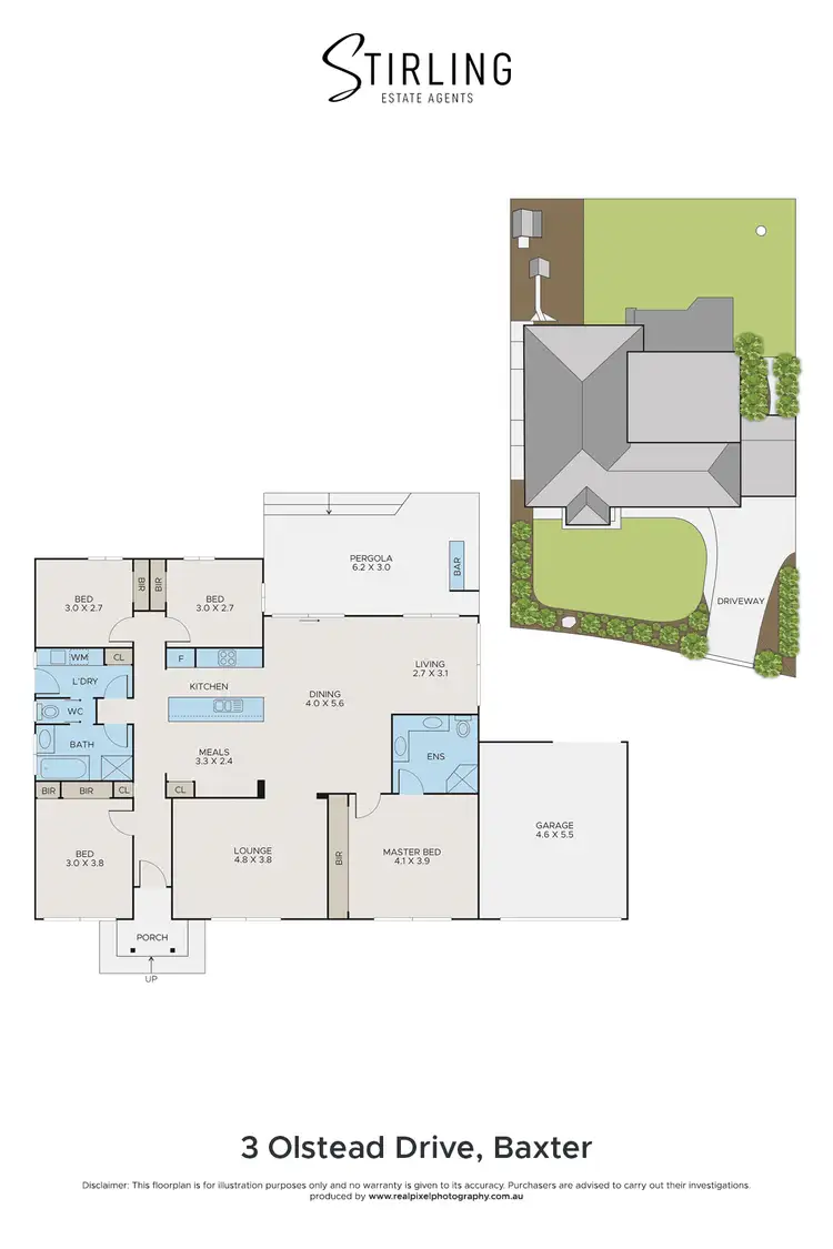 Floorplan of Homely house listing, 3 Olstead Drive, Baxter VIC 3911