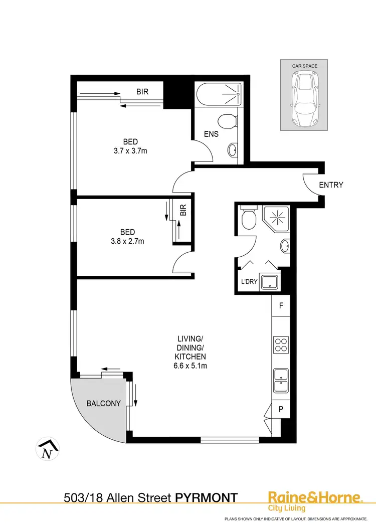 Floorplan of Homely apartment listing, 503/18-20 Allen Street, Pyrmont NSW 2009