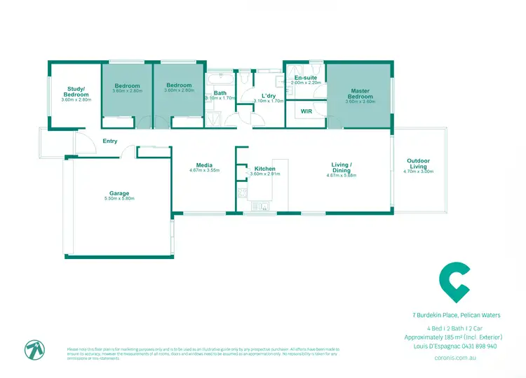 Floorplan of Homely house listing, 7 Burdekin Place, Pelican Waters QLD 4551