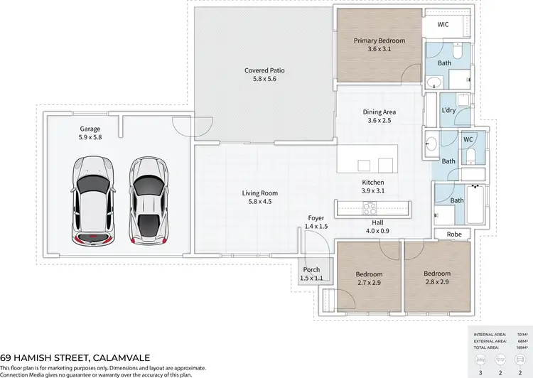 Floorplan of Homely house listing, 69 Hamish Street, Calamvale QLD 4116