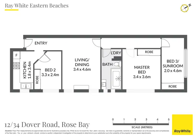 Floorplan of Homely apartment listing, 12/34 Dover Road, Rose Bay NSW 2029