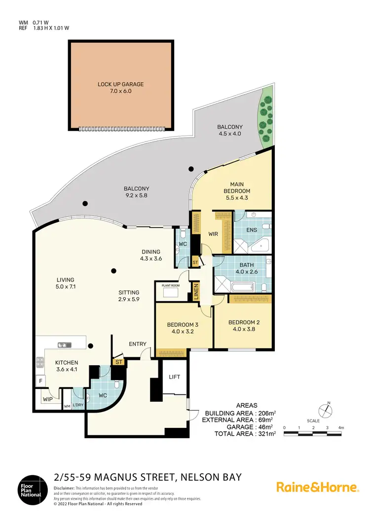 Floorplan of Homely apartment listing, 2/55-59 Magnus Street, Nelson Bay NSW 2315
