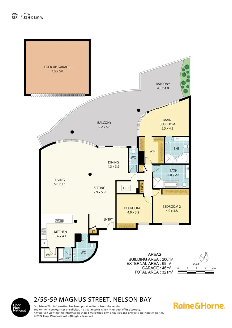 Floorplan of Homely apartment listing, 2/55-59 Magnus Street, Nelson Bay NSW 2315