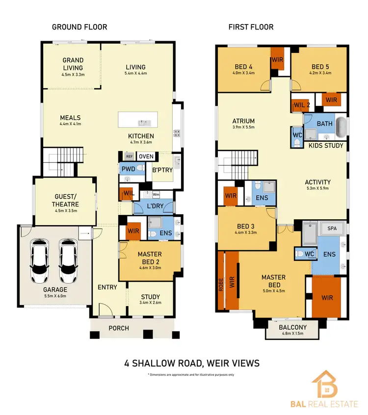 Floorplan of Homely house listing, 4 Shallow Road, Weir Views VIC 3338