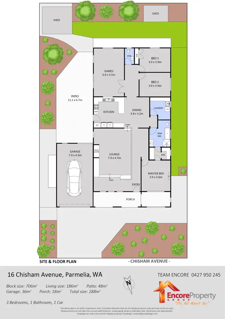 Floorplan of Homely house listing, 16 Chisham Avenue, Parmelia WA 6167