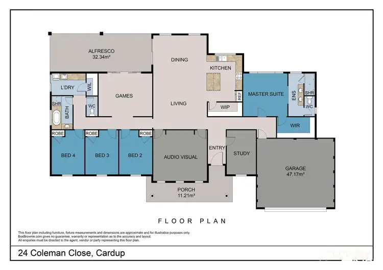Floorplan of Homely house listing, 24 Coleman Close, Cardup WA 6122