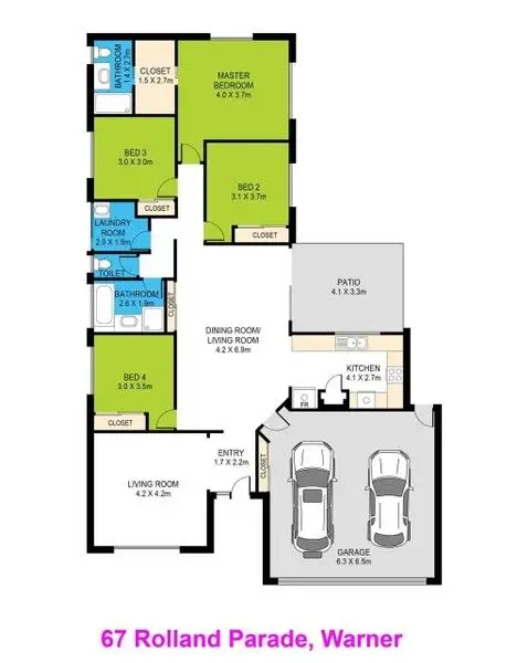 Floorplan of Homely house listing, 67 Rolland Pde, Warner QLD 4500