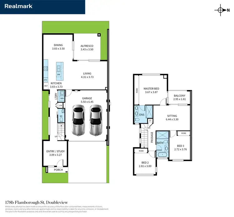 Floorplan of Homely townhouse listing, 178B Flamborough Street, Doubleview WA 6018