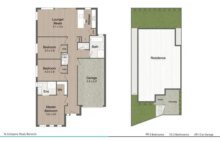 Floorplan of Homely house listing, 16 Company Road, Berwick VIC 3806