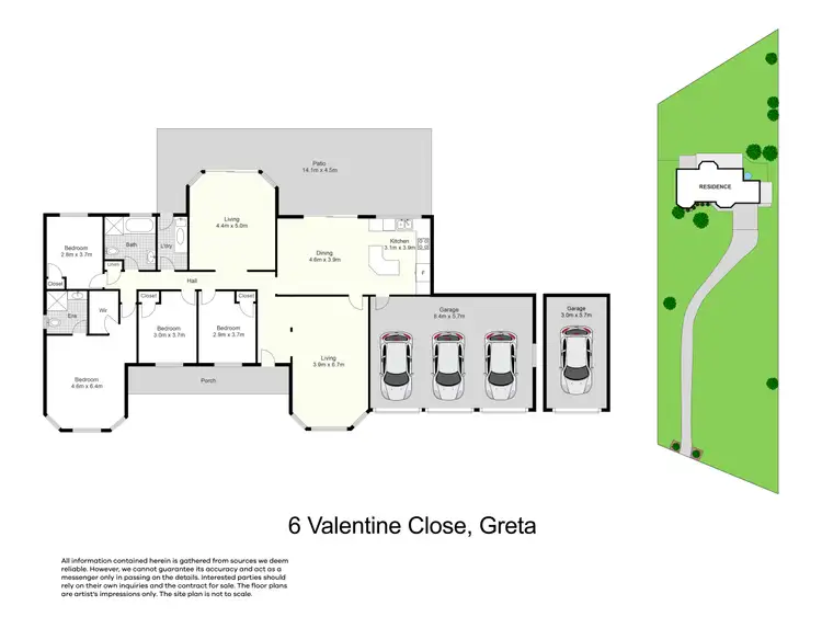 Floorplan of Homely rural property listing, 6 Valentine Close, Greta NSW 2334