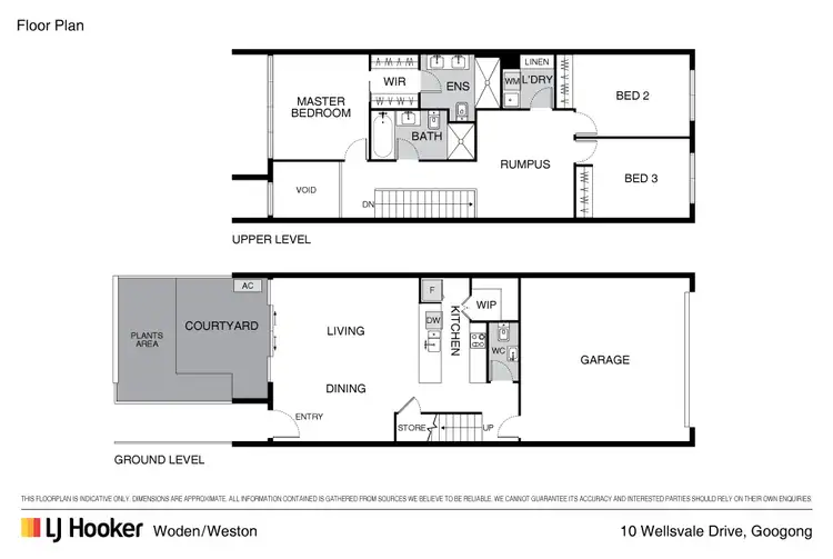 Floorplan of Homely townhouse listing, 10 Wellsvale Drive, Googong NSW 2620