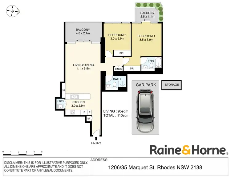 Floorplan of Homely apartment listing, 1206/35 Marquet Street, Rhodes NSW 2138