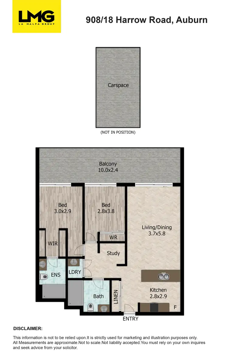 Floorplan of Homely apartment listing, 908/18 Harrow Road, Auburn NSW 2144