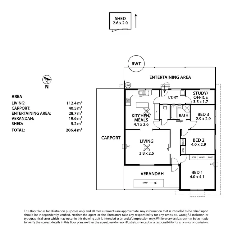 Floorplan of Homely house listing, 7 Laffer Street, Loxton SA 5333