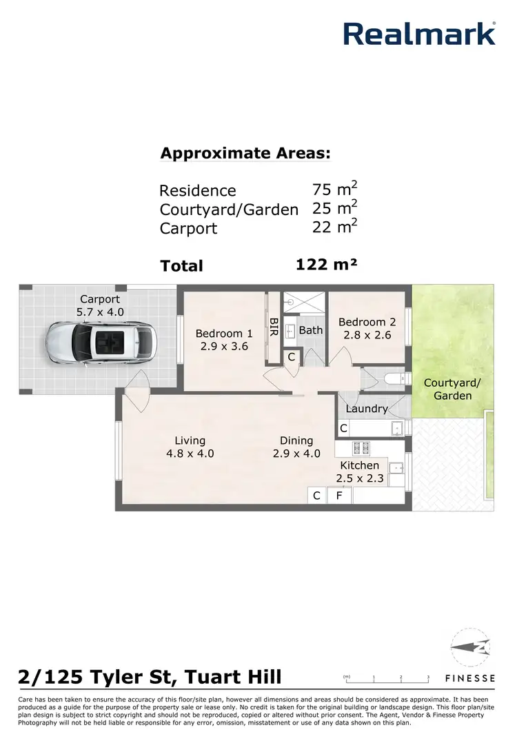 Floorplan of Homely unit listing, 2/125 Tyler Street, Tuart Hill WA 6060