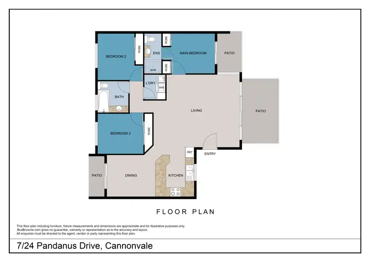 Floorplan of Homely unit listing, 7/24 Pandanus Drive, Cannonvale QLD 4802