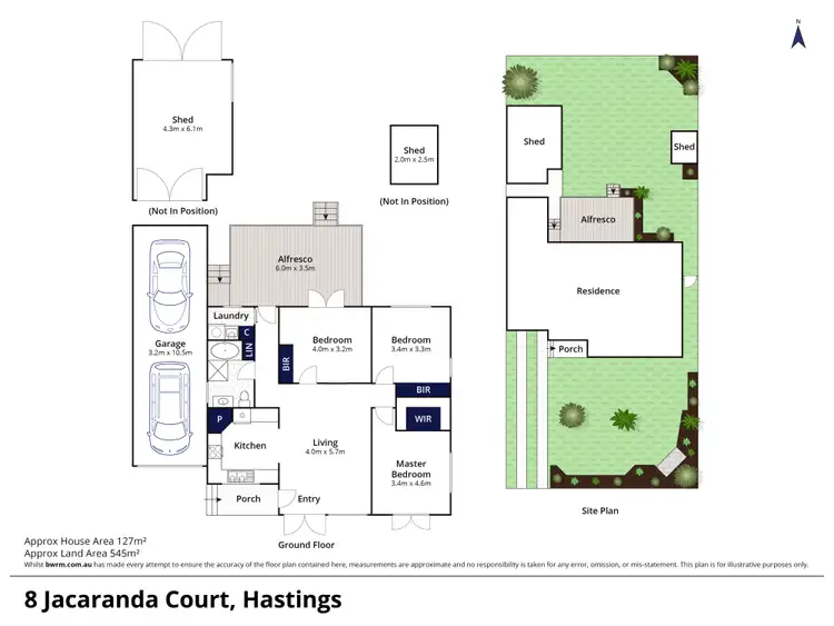 Floorplan of Homely house listing, 8 Jacaranda Court, Hastings VIC 3915