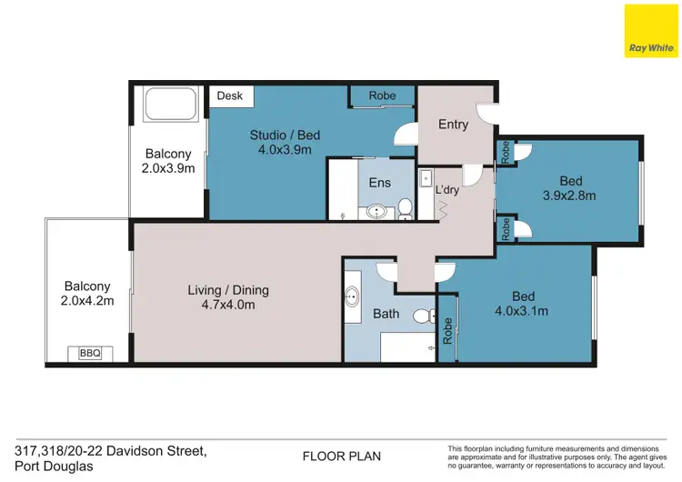 Floorplan of Homely apartment listing, 317-318/20-22 Davidson Street, Port Douglas QLD 4877