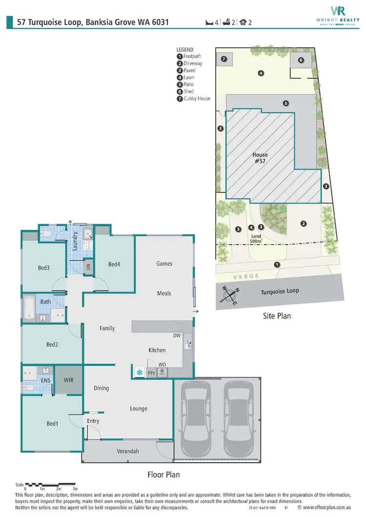 Floorplan of Homely house listing, 57 Turquoise Loop, Banksia Grove WA 6031